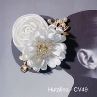 Hoa Cài Áo Handmade Vải Lụa CV49 - HUTALINA