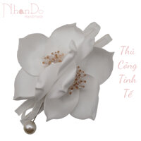 Hoa cài áo thủ công cao cấp Trâm cài áo Handmade NhanDo Handmade Vải lụa Hoa dã quỳ đôi - các màu dk khoảng 7-8cm