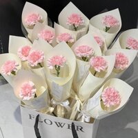 Hoa cẩm chướng cao cấp Bó hoa nhỏ đơn thành phẩm Mô phỏng hoa Ba đêm Quà tặng ngày nữ Quà tặng thực tế cho nhân viên