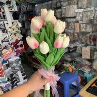 hoa câm tay cô dâu hoa tuy lip mút xốp chuẩn giangpck hoa cưới cô dâu 112020 - Kem Hồng