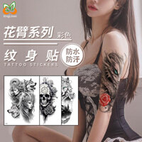 Hoa Cánh Tay Hình Xăm Dán Phong Cách Nhiều Màu Sắc Totem Hình Xăm Dán Chống Thấm Nước Nam Nữ Lâu Dài Tạm Thời Hình Xăm Dán