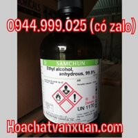 Hóa chất Ethyl alcohol anhydrous 99.9% E1139 Ethanol Samchun Hàn Quốc chai 1 lít C2H5OH