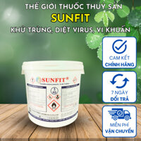 Hóa chất SUNFIT khử trùng, diệt virus, vi khuẩn, khử trùng dụng cụ, bể ương nuôi thủy sản can 5kg