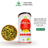 Hoa cúc khô nguyên bông hữu cơ Anbio  50g nguyên chất sạch pha trà hãm nước thanh nhiệt