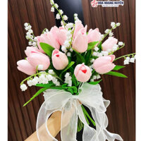 Hoa cưới cầm tay, bó hoa tulip giả | Hoa Hoàng Huyền