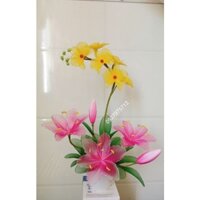 HOA ĐỂ BÀN (Mẫu Hoa Lan + Lily)