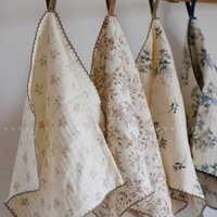 Hoa điều khiển phải được nhập vào khăn tay gạc cotton mềm, đệm ăn, lót ly, khăn trà, khăn thấm nước bọt cho bé, Khăn vuông thấm nước