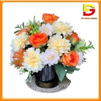 Hoa Giả Bình Hoa Mẫu Đơn Cao 25-30cm Mix Cắm Sẵn Nhiều Mẫu Decor Trang Trí Nhà Cửa DG-208