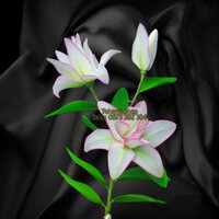 Hoa giả - Hoa ly kép bằng vải voan