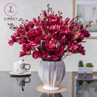 Hoa Giả - Lọ Hoa Diên Vĩ Giả Cắm Sẵn Nhiều Màu Sắc Bình Sứ Hoặc Thủy Tinh Dùng Để Bàn, Trang Trí Nhà Cửa