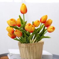 Hoa gia trang tri, Hoa tulip nhiêu mau cao câp giông thât 99 decor phu kiên chup anh - Cam đao