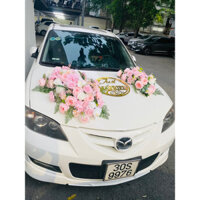 Hoa giả trang trí xe hoa cưới - Thiên Nga hoa cao cấp