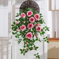 Hoa Giả/Hoa Trang Trí Tường/Treo Hoa Treo Hoa Giả Dây Leo Hoa Hồng Sinh Học Cao Cấp Che Tường