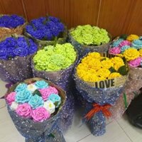 Hoa giấy nhún tự gập