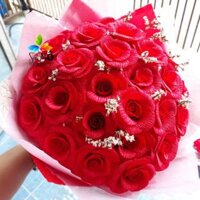Hoa giấy nhún,Bó 25hoa hồng giấy nhún.