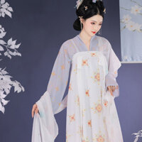 Hoa Hạ Feixu Hán Phục Nguyên bản nữ Đường phong cách phục chế một mảnh phá vỡ nhóm váy nhu mùa hè