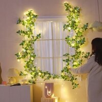 Hoa Hồng Mô Phỏng Dây Leo Hoa Giả Dây Leo Trang Trí Ống Điều Hòa Không Khí Dây Quấn Che Đèn Cây