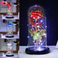 Hoa Hồng Nhân Tạo Đèn led galaxy Với Bướm Và Hoa Hồng Chạy Bằng Pin Kính Skc3191