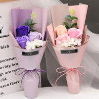 Hoa hồng nhân tạo, hoa xà phòng, hoa cẩm chướng, bó hoa nhỏ cho sự kiện, quà tặng nhỏ cho Ngày Nhà giáo