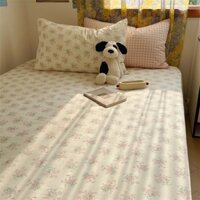 Hoa Hồng Nhỏ 100% Cotton In Hình Mềm Mại Và Thoải Mái Trang Bị Drap giường Queen / King Size Ga Giường Cadar Vỏ Gối Cotton