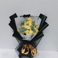 Hoa hồng sáp giấy hàn bó 20 bông