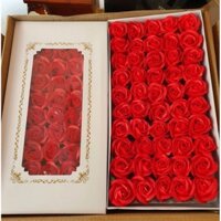 Hoa hồng sáp hộp 50 bông loại 1(3 lớp)