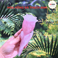 Hoa Hồng Thạch Anh, Bông Hoa Đá Thạch Anh Hồng, Quà Tặng Tình Yêu, Món Quà Đặc Biệt,Kích cỡ 18x6cm