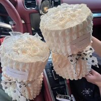 Hoa hồng trắng, cảm giác cao cấp, bó hoa thơm nhỏ, hiệp sĩ đen, hoa mô phỏng, tỏ tình, quà sinh nhật cho bạn trai và bạn gái