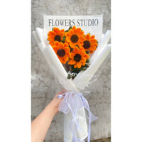 Hoa hướng dương kẽm nhung bó 5 bông