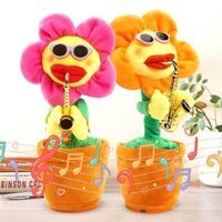 Hoa hướng dương thổi kèn Saxophone hát và nhảy múa