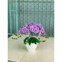 hoa kẽm nhung trang trí tặng kèm đèn led (hoa làm sẵn)