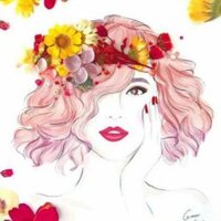 Hoa khô-❤️Set làm tranh hoa khô cô gái mộng mơ
