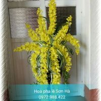 Hoa lan suối đá pha lê thành phẩm