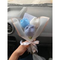 hoa len bó mini ( vui lòng nhắn cho shop để chọn màu hoa và giấy gói )