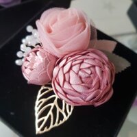 Hoa lụa cài áo cao cấp