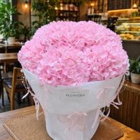 Hoa Lụa Cẩm Tú Cầu Màu Hồng Nhẹ Nhàng