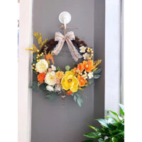 Hoa lụa hoa giả treo tường decor trang trí