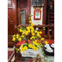 Hoa Mai Đào Tự Làm Từ Kẽm Nhung Sét Tự Làm