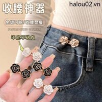Hoa Nẹp Tay Cầm Dụng Cụ Khóa Flat-Bottom Non-Meat Quần Jean Nút Co Có Thể Điều Chỉnh Nút Chặt Rộng
