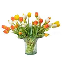 Hoa Nhân Tạo 5 Hoa Tulip Giả Cảm Ứng Thật, Hoa Tulip Cao Su Giả Có Hộp Quà Tặng Hoa Tulip Giả Mềm Sắp Xếp Cho Tiệc Cưới Phòng Gia Đình