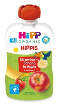 Hoa quả nghiền Hipp Organic vị dâu chuối táo 100g