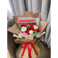 HOA SÁP BÓ 15 BÔNG MIX CHÚC MỪNG SINH NHẬT, 14/2, 8/3, 20/10, 20/11, KHAI TRƯƠNG (CÓ IN CHỮ THEO YÊU CẦU)