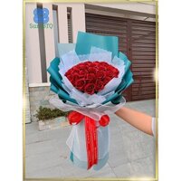 Hoa sáp 🌹𝑭𝑹𝑬𝑬𝑺𝑯𝑰𝑷👩‍❤️‍💋‍👨 Bó hoa hồng sáp đỏ S313