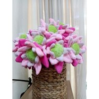 Hoa Sen dễ thương, thân 30cm - gấu bông đình may