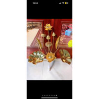 Hoa sen đồng 10 bông Hoa sen vàg  hoa sen đồng 10 bông vang hoa tranh chí hoa thờ cúng Phong thủy