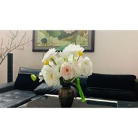 Hoa sen giả như thật bằng giấy hàng cao cấp, sen Quan âm, sen bách diệp