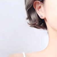 Hoa tai bạc Cá Heo sát tai