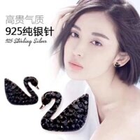 Hoa tai hình thiên Nga bạc 925