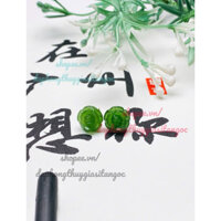 Hoa tai mẫu đơn ngoc bich chất xanh đẹp