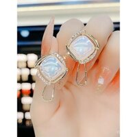 Hoa tai ngọc trai Sifang Laicai Hoa tai Hoa Tai Hoa tai nữ mẫu mới năm 2024 dễ phối bạc tinh khiết khí chất cao cấp